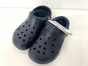 新品■クロックス CROCS キッズ ウィンター クロッグ キッズ ボア付サンダル c13 19cm ネイビー