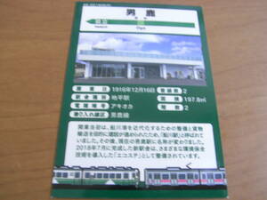 駅カード　男鹿線　男鹿駅　JR東日本秋田支社　OGA LINE　キハ40・48形×寒風山●鉄カード