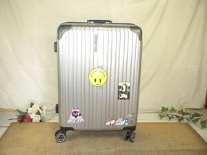 5450　シルバー　TSAロック付　スーツケース　キャリケース　旅行用　ビジネストラベルバック