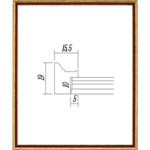 デッサン用額縁 木製フレーム 5902 太子サイズ G/エンジ ゴールド