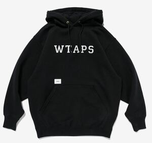 wtaps ダブルタップス 24ss ACADEMY HOODY COTTON COLLEGE スウェットパーカー BK 04 XL 未使用