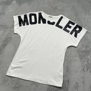 1円　極美品　MONCLER モンクレール　半袖Tシャツ　半袖　Tシャツ　Mサイズ ホワイト ビッグロゴ　9521