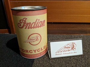 Indian インディアンモーターサイクル空缶　indian motocycle ロゴプレートセット