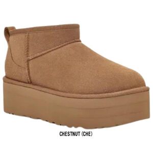 ※訳あり アウトレット★2 UGG(アグ)ムートン ブーツ クラシックウルトラミニ プラットフォーム 女性用 1135092 CHESTNUT(CHE) US6(23.0cm)