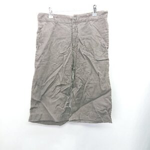 ◇ ◎ style+confort リネン100% 涼しげ カジュアル ハーフ ショート パンツ サイズ1 ブラウン系 レディース E