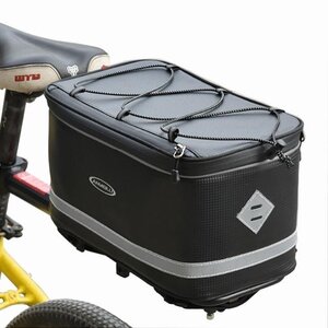 自転車リアバッグ 12L パニアバッグ 自転車バッグ サイドバック 自転車通勤バッグ 防水 大容量 レインカバー付き