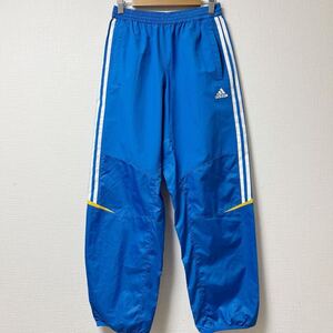 adidas アディダス ナイロンパンツ 160サイズ ブルー ポリエステル シャカシャカ