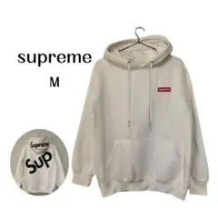 supreme シュプリーム ボックスロゴ 白 パーカー バック プリント