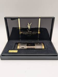 【中古】イヴサンローラン YSL ガスライター 喫煙具 イブサンローラン ゴールドカラー ライター