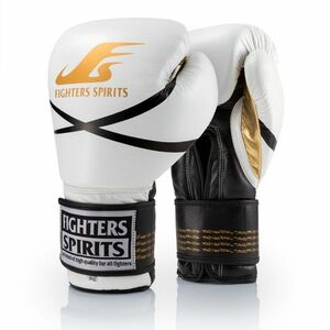 〔ファイターズスピリッツ〕FIGHTERS SPIRITSボクシンググローブアスリートモデル 16oz ホワイト×ゴールド×ブラック