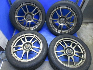 良品 超軽量6.9㎏ ダンロップ DIREZZA RSC 17×7.0J +43 114.3 5H ＋215/50R17　90ノア　ジェイド　プリウスα　アクセラ　レヴォーグ