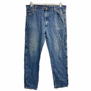 Wrangler カウボーイ ロングパンツ W38 ラングラー 13MWZ ビッグサイズ ブルー コットン メキシコ製 古着卸 アメリカ仕入 2404-250