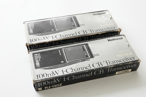 100mW 1-Channel CB Transceiver National ナショナル トランシーバー 市民 無線 RJ-130Z 27.040MHz ２台セット