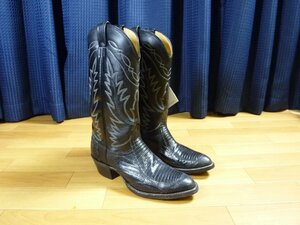 ▲ デッドストック品 ? NOCONA BOOTS ノコナブーツ 9098 SIZE 8 1/2 D ブーツ ブラック 黒 LIZARD リザード トカゲ 蜥蜴革▲