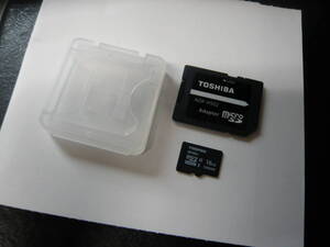 動作保証！TOSHIBA microSDHC 16GB クラス⑩ SDカードアダプタ、ケース付