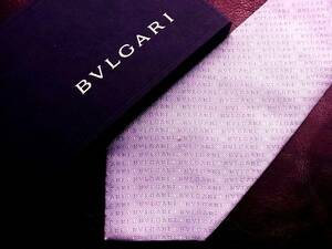 @bv@7050良品 【BVLGARI】ブルガリ 【総ロゴ】「最高級セッテピエゲ」 ネクタイ