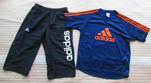 【未使用】ADIDAS アディダス ◆ドライ系 Ｔシャツ 150サイズ ◆ ハーフパンツ 160サイズ ナイロン系 ◆ 送料230円OK！