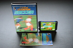 SEGA MEGA DRIVE J.LEAGUE CHAMPION SOCCER 説明書・箱付き 検索用語→A昭和レトロセガドライブカセットソフトチャンピオンサッカー