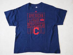 ☆送料無料☆ Majestic USA直輸入 古着 半袖 MLB メジャーリーグ CLEVELAND GUARDIANS クリーブランド・ガーディアンズ Tシャツ メンズ XL