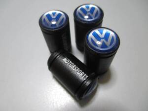 ワーゲン　ブラック　エアーバルブキャップ　VW　汎用①