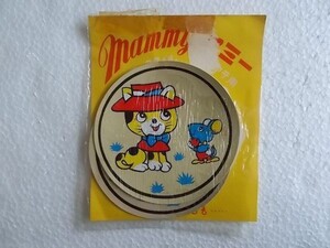 70s マミー 漫画 トラ 虎 猫 ねこ 動物 膝あて/ネズミねずみワッペン パッチ 昭和 レトロ かわいい キャラクター ポップ 179