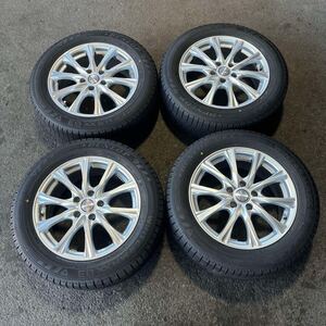 【5797】225/55R17 4本セット冬タイヤDUNLOP WINTERMAXX 03バリ山【2020年】17x7J アルミンホイール 