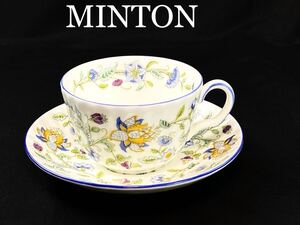 C2178 MINTON ミントン ハドンホール ブルー カップ＆ソーサー MADE IN ENGLAND 