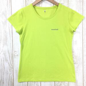 WOMENs S モンベル WIC.スリムT ワンポイントロゴ ウィメンズ Tシャツ MONTBELL 1114138 イエロー系