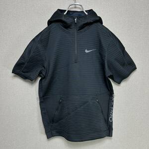 YT1436 NIKE PRO ナイキ プロ メンズ ショートスリーブ ハーフジップパーカー Sサイズ ストレッチデザイン プルオーバー