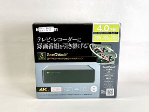 動作確認済み エレコム HDD 4TB ELD-QEN2040UBK 外付け 録画 ハードディスク[20914