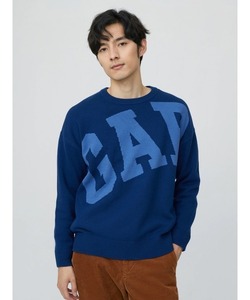 「GAP」 長袖ニット S ブルー メンズ