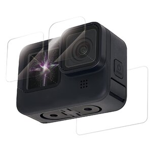 エレコム GoPro HERO11/10/9 Black ガラスフィルム 0.33mm 防指紋 光沢 AC-GP9BFL