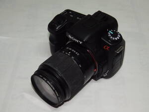 ■中古美品 デジタル一眼レフ ソニーα200 黒◆SONY DSLR-A200◆レンズDT18-70mm◆ボディ内手振れ補正◆動作確認済■