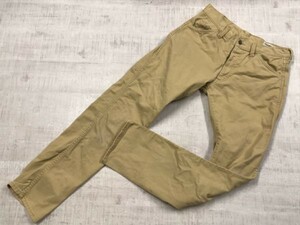 ラングラー Wrangler SCOVILL ZIP オールド レトロ 80s 70s 古着 ツイル スリム パンツ ボトムス メンズ 31 ベージュ