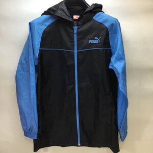 【中古/現状品/CH】PUMA プーマ ウィンドブレーカー 150 ブルー×ブラック ポリエステル100％ アウター メンズ ファッション　MZ0929