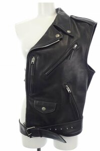 新品同様　ジャンポールゴルチェ JEAN PAUL GAULTIER　希少　レザーライダースジャケット☆38サイズ　ブラック