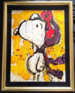 トム・エバハート TO REMEMBER…SALUTE COA Tom Everhart リトグラフ 版画 絵画 アート スヌーピー 額装済