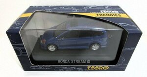 ■EBBRO 1/43 Honda Stream iS Metallic Blue ホンダ ストリーム メタリックブルー エブロ ミニカー