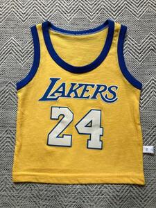 【新品】 ベビー服　BRYANT ＃24 NBA レイカーズ　LAKERS 赤ちゃん ユニフォーム バスケ シャツ　タンクトップ　キャミソール 90