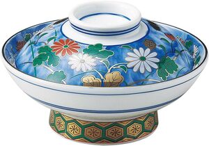 ＫＴ美濃焼！ ☆染錦あけぼの菊蓋向☆ ミ103-118 新品 小鉢 向付 平どんぶりどんぶり プレート 盛皿 向付 盛鉢 鉢 ボウル