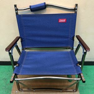 コールマン キャンプ用品 折り畳みチェア　ブルー　アウトドア 椅子 中古品　現状品　