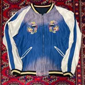 テーラー東洋 SOUVENIR JACKET AGING MODEL 「EAGLE×JAPAN MAP」 リバーシブルサテンスカジャン・エージングモデル/tt14896-119