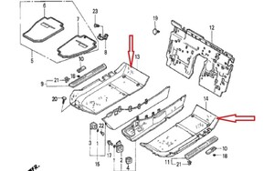 ホンダ 純正品 NSX-R NA2 02/04 フロアマット カーペット R145L プレミアムレッド 運転席側/助手席側 セット