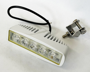 セラミックライト 陶器製 LED 6000K 白/ホワイト色 9-32V 15W 5灯 ステー付き スポット照明 インテリア ライト ランプ アンティーク調