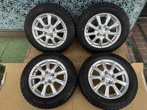 DUFACT 14インチ 5.5J +42 PCD100 4穴/ダンロップ ウインターマックス02 WM02 175/65R14 2022年製 4本セット #483-1