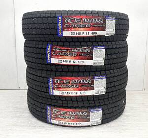 ★新品4本 送料込★即決 スタッドレスタイヤ GOODYEAR iceNAVI CARGO 145R12 6PR 20年製 グッドイヤー アイスナビ カーゴ 軽トラ/バン 6940