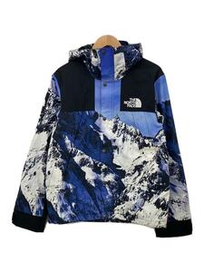 THE NORTH FACE◆17AW/MOUNTAIN PARKA/S/ナイロン/BLU/総柄