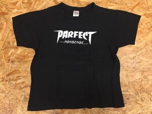 parfect nonsense パーフェクト 半袖Tシャツ レディース battle usa session ツアー ライブ スケート パロディ 西海岸 S 黒