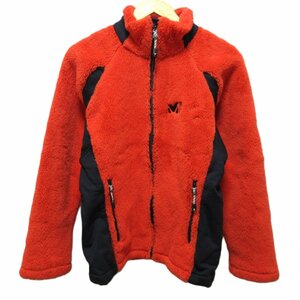 美品 MILLET ミレー LD AIR LOFT JK ポーラテック ストレッチ ジップアップ フリースジャケット ブルゾン M レッド×ブラック ◆