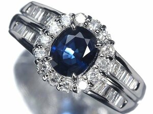 MM13795D【1円～】新品【RK宝石】≪Sapphire≫ 濃厚カラー!! 極上サファイア 0.75ct 極上ダイヤモンド 総計0.51ct Pt900 高級リング ダイヤ